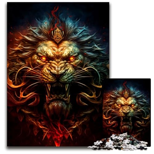 Puzzle für Erwachsene, 1000 Teile, Löwen-Puzzle aus Pappe, Denkspiel für Erwachsene, für Teenager und Familieninteraktion, 26x38cm Puzzle für Erwachsene, 1000 Teile, Löwen-Puzzle aus Pappe, Denkspiel für Erwachsene, für Teenager und Familieninteraktion, 26x38cm von XHAXING