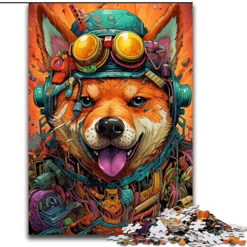 Puzzle für Erwachsene, 1000 Teile, Mutant Corgi, aus Pappe, interaktives Familienspiel, Denksportgeschenk, Lernspielzeug, 1000 Teile(26x38cm) von XHAXING