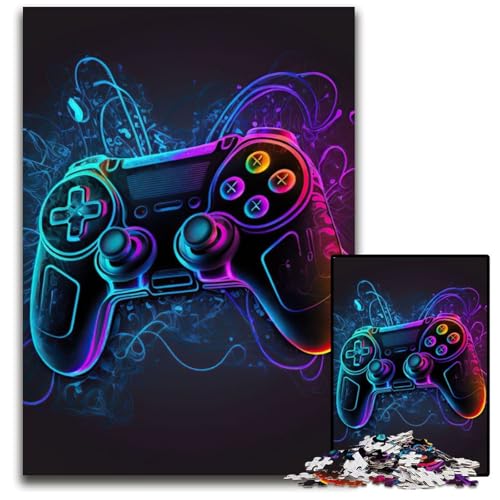 Puzzle für Erwachsene, 1000 Teile, Neon-Spiel, Papp-Puzzles für Erwachsene, perfekte Dekoration für Zuhause oder das Büro, 26x38cm Puzzle für Erwachsene, 1000 Teile, Neon-Spiel, Papp-Puzzles für Erwachsene, perfekte Dekoration für Zuhause oder das Büro, 26x38cm von XHAXING