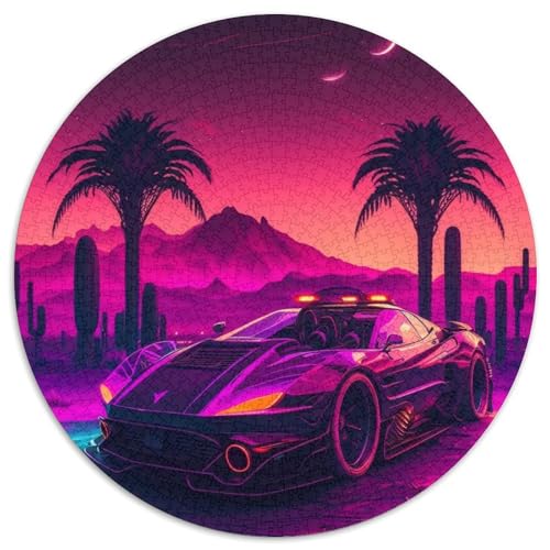 Puzzle für Erwachsene, 1000 Teile, Neon-Sportwagen, 1000-teiliges Puzzle mit interaktivem Familienspiel, Kinder ab 14 Jahren (67,5 x 67,5 cm) von XHAXING