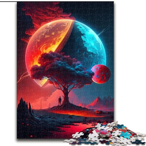 Puzzle für Erwachsene, 1000 Teile, Planet Tree Puzzles aus Pappe, interaktives Familienspiel, Heimdekoration zum Selbermachen, anspruchsvolles Denksportgeschenk, 1000 Teile(26x38cm) von XHAXING