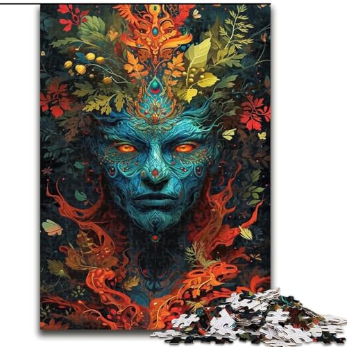 Puzzle für Erwachsene, 1000 Teile, Psychedelic God Puzzles aus Pappe, Spaß für die ganze Familie, Basteln, perfekt für Geburtstage, Feiertage, 1000 Stück(26x38cm) von XHAXING