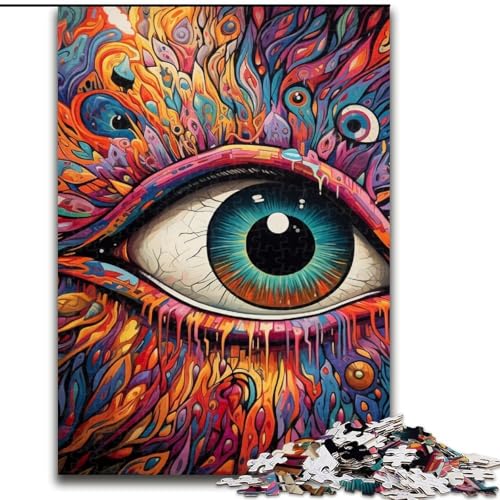 Puzzle für Erwachsene, 1000 Teile, Psychedelische Augen, Puzzle aus Holz, interaktives Familienspiel, Denksportgeschenk, Lernspielzeug, 1000 Teile(50x75cm) von XHAXING