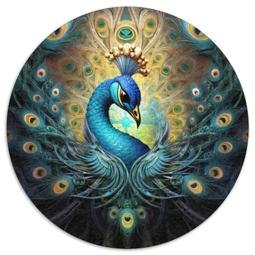 Puzzle für Erwachsene, 1000 Teile, Psychedelischer Pfau, Puzzle für Erwachsene, entwickelt Hand-Auge-Koordinationsfähigkeiten, (67,5 x 67,5 cm) von XHAXING