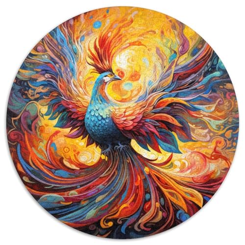 Puzzle für Erwachsene, 1000 Teile, Psychedelischer Phönixvogel, 1000-teiliges Puzzle mit interaktivem Familienspiel, Kinder ab 14 Jahren (67,5 x 67,5 cm) von XHAXING