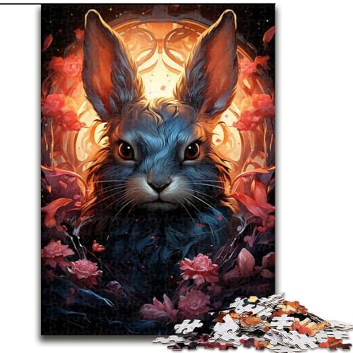 Puzzle für Erwachsene, 1000 Teile, Rabbit in The Bush, aus Pappe, Denkspiel, interaktives Familienspiel, geeignet für Kinder ab 14 Jahren, 1000 Teile(26x38cm) von XHAXING