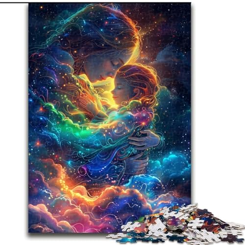 Puzzle für Erwachsene, 1000 Teile, Regenbogen-Universum-Puzzle aus Holz, Eltern, Partner, Freunde – ab 14 Jahren, 1000 Teile(50x75cm) von XHAXING