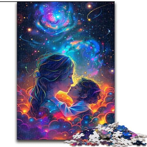 Puzzle für Erwachsene, 1000 Teile, Regenbogen-Universum-Puzzle aus Pappe, Eltern, Partner, Freunde – ab 14 Jahren, 1000 Teile(26x38cm) von XHAXING