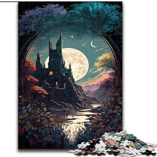 Puzzle für Erwachsene, 1000 Teile, Schloss-Puzzle aus Pappe, interaktives Familienspiel, Heimdekoration zum Selbermachen, anspruchsvolles Denksport-Geschenk, 1000 Teile(26x38cm) von XHAXING