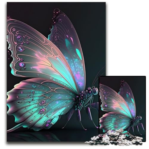 Puzzle für Erwachsene, 1000 Teile, Schmetterling, bunt Puzzle aus Pappe für Erwachsene, Denkspiel für Teenager und Familieninteraktion, 26x38cm Puzzle für Erwachsene, 1000 Teile, Schmetterling, bunt Puzzle aus Pappe für Erwachsene, Denkspiel für Teenager und Familieninteraktion, 26x38cm von XHAXING