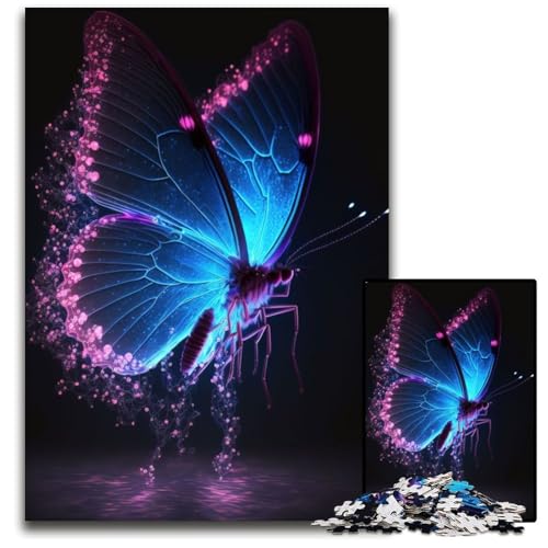 Puzzle für Erwachsene, 1000 Teile, Schmetterlings-Puzzle aus Holz, Denkspiel für Erwachsene, für Teenager und Familieninteraktion, 50x75cm Puzzle für Erwachsene, 1000 Teile, Schmetterlings-Puzzle aus Holz, Denkspiel für Erwachsene, für Teenager und Familieninteraktion, 50x75cm von XHAXING