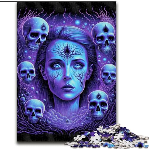 Puzzle für Erwachsene, 1000 Teile, Schwarzlicht-Kompositionspuzzle aus Pappe, anspruchsvolles Denkspiel für Teenager, unterhaltsames interaktives Spiel für die ganze Familie, 1000 Teile(26x38cm) von XHAXING