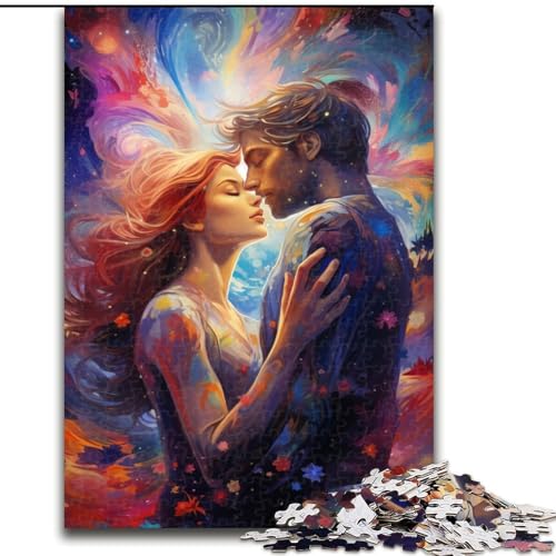 Puzzle für Erwachsene, 1000 Teile, Sich umarmendes Paar, aus Holz, Eltern, Liebhaber, Freunde – ab 14 Jahren, 1000 Teile(50x75cm) von XHAXING
