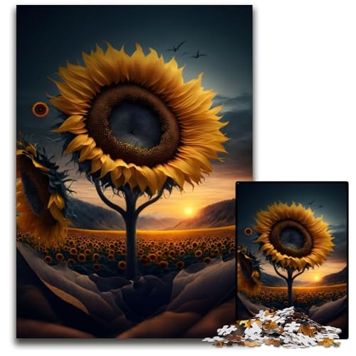 Puzzle für Erwachsene, 1000 Teile, Sonnenaufgang, Sonnenblume, Holzpuzzle für Erwachsene, Denkspiel für Teenager und Familieninteraktion, 50x75cm Puzzle für Erwachsene, 1000 Teile, Sonnenaufgang, Sonnenblume, Holzpuzzle für Erwachsene, Denkspiel für Teenager und Familieninteraktion, 50x75cm von XHAXING