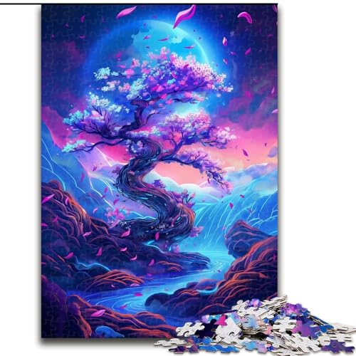 Puzzle für Erwachsene, 1000 Teile, Spirit Blossom Landscape Puzzles aus Pappe, Eltern, Partner, Freunde – ab 14 Jahren, 1000 Teile(26x38cm) von XHAXING