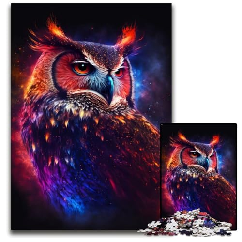 Puzzle für Erwachsene, 1000 Teile, Sterneneule, Karton, Puzzle für Erwachsene, Denkspiel für Teenager und Familieninteraktion, 26x38cm Puzzle für Erwachsene, 1000 Teile, Sterneneule, Karton, Puzzle für Erwachsene, Denkspiel für Teenager und Familieninteraktion, 26x38cm von XHAXING