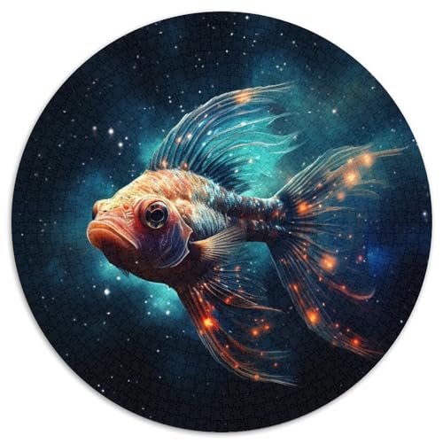 Puzzle für Erwachsene, 1000 Teile, Sternenhimmel-Goldfisch, 1000-teiliges Puzzle mit interaktivem Familienspiel, Kinder ab 14 Jahren (67,5 x 67,5 cm) von XHAXING