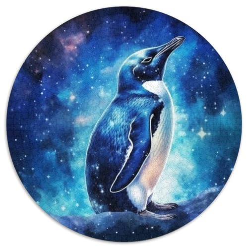Puzzle für Erwachsene, 1000 Teile, Sternenhimmel-Pinguin, 1000-teiliges Puzzle mit interaktivem Familienspiel, Kinder ab 14 Jahren (67,5 x 67,5 cm) von XHAXING