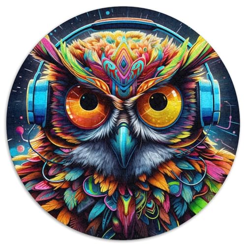 Puzzle für Erwachsene, 1000 Teile, Tier-Eule, 1000-teiliges Puzzle mit interaktivem Familienspiel, Kinder ab 14 Jahren (67,5 x 67,5 cm) von XHAXING