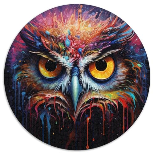 Puzzle für Erwachsene, 1000 Teile, Tier-Eule, 1000-teiliges Puzzle mit interaktivem Familienspiel, Kinder ab 14 Jahren (67,5 x 67,5 cm) von XHAXING