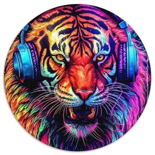 Puzzle für Erwachsene, 1000 Teile, Tiger, 1000-teiliges Puzzle mit interaktivem Familienspiel, Kinder ab 14 Jahren (67,5 x 67,5 cm) von XHAXING