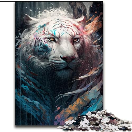 Puzzle für Erwachsene, 1000 Teile, Tiger-Puzzle aus Pappe, anspruchsvolles Denkspiel für Teenager, unterhaltsames interaktives Spiel für die ganze Familie, 1000 Teile(26x38cm) von XHAXING