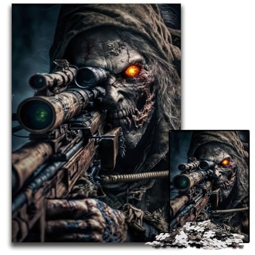 Puzzle für Erwachsene, 1000 Teile, Toter Armee-Zombie-Soldat, Holzpuzzle für Erwachsene, Denkspiel für Teenager und Familieninteraktion, 50x75cm Puzzle für Erwachsene, 1000 Teile, Toter Armee-Zombie-Soldat, Holzpuzzle für Erwachsene, Denkspiel für Teenager und Familieninteraktion, 50x75cm von XHAXING