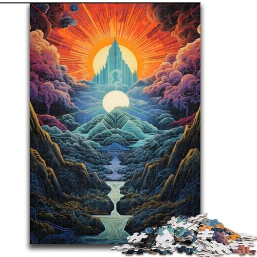 Puzzle für Erwachsene, 1000 Teile, Traumhaft schöne Berge, Puzzle aus Holz, anspruchsvolles Denkspiel für Teenager, unterhaltsames interaktives Spiel für die ganze Familie, 1000 Teile(50x75cm) von XHAXING