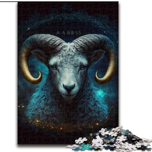 Puzzle für Erwachsene, 1000 Teile, Traumziegen-Puzzle aus Holz, entspannende Unterhaltung, Heimdekoration, 1000 Teile(50x75cm) von XHAXING