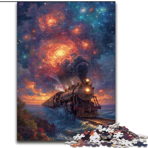 Puzzle für Erwachsene, 1000 Teile, Traumzug-Puzzle aus Holz, Eltern, Partner, Freunde – ab 14 Jahren, 1000 Teile(50x75cm) von XHAXING