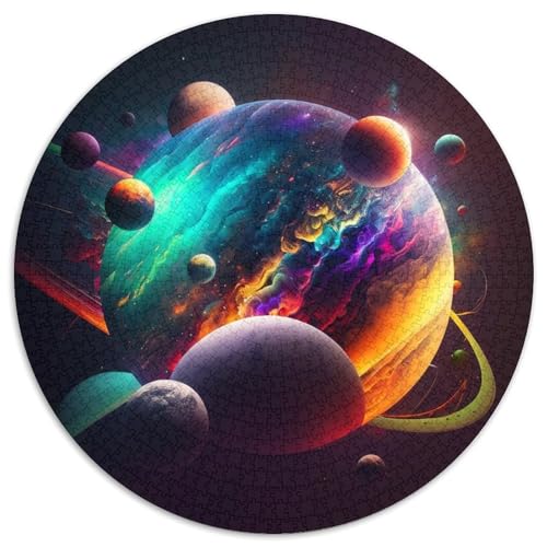 Puzzle für Erwachsene, 1000 Teile, Universum, Planet, 1000 Teile, mit interaktivem Familienspiel, Kinder ab 14 Jahren (67,5 x 67,5 cm) von XHAXING