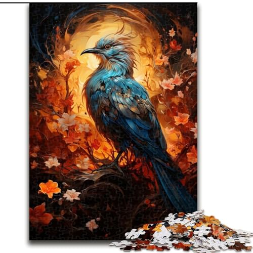 Puzzle für Erwachsene, 1000 Teile, Vogel Phönix, aus Pappe, Denkspiel, interaktives Familienspiel, geeignet für Kinder ab 14 Jahren, 1000 Teile(26x38cm) von XHAXING