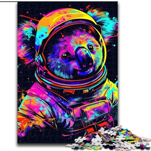 Puzzle für Erwachsene, 1000 Teile, Weltraum-Astronauten-Koala-Puzzle aus Pappe, ideales Weihnachts- oder Geburtstagsgeschenk, Partyspiel-Spielzeug, 1000 Teile(26x38cm) von XHAXING