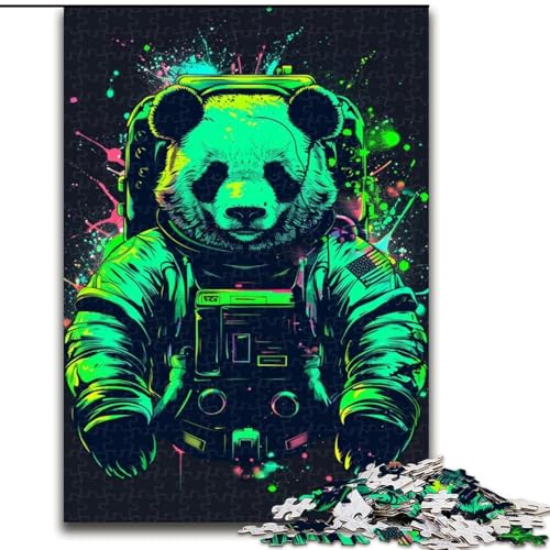 Puzzle für Erwachsene, 1000 Teile, Weltraum-Astronauten-Panda-Puzzle aus Holz, lehrreiches und unterhaltsames Indoor-Spiel für die Heimdekoration, 1000 Teile(50x75cm) von XHAXING