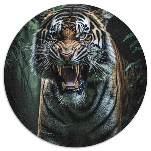 Puzzle für Erwachsene, 1000 Teile, Wilder Dschungeltiger, 1000-teiliges Puzzle für Erwachsene, Muttertag, Geburtstag, Weihnachten (Größe 67,5 x 67,5 cm) von XHAXING