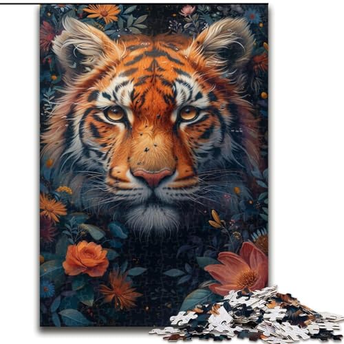 Puzzle für Erwachsene, 1000 Teile, Wildtiger-Puzzle aus Pappe, anspruchsvolles Denkspiel für Teenager, unterhaltsames interaktives Spiel für die ganze Familie, 1000 Teile(26x38cm) von XHAXING