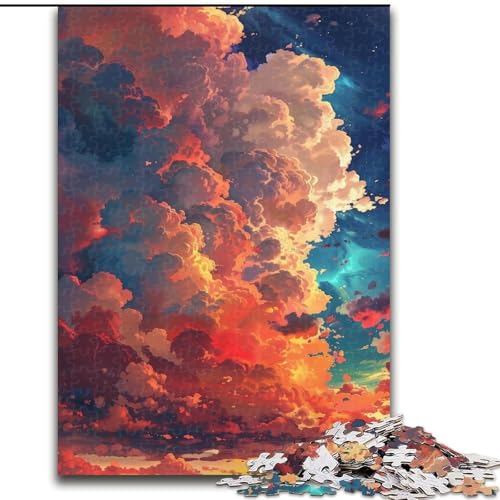 Puzzle für Erwachsene, 1000 Teile, Wolken-Puzzle im Anime-Stil aus Holz, anspruchsvolles Denkspiel für Teenager, unterhaltsames interaktives Spiel für die ganze Familie, 1000 Teile(50x75cm) von XHAXING