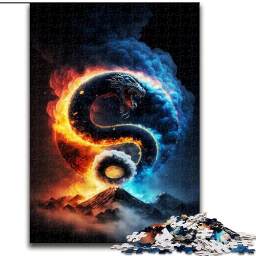 Puzzle für Erwachsene, 1000 Teile, Yin und Yang, aus Holz, anspruchsvolles DIY-Denkspiel, interaktives Familienspiel, 1000 Teile(50x75cm) von XHAXING