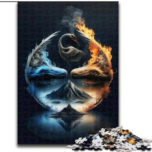 Puzzle für Erwachsene, 1000 Teile, Yin und Yang, aus Pappe, interaktives Familienspiel, Denksportgeschenk, Lernspielzeug, 1000 Teile(26x38cm) von XHAXING