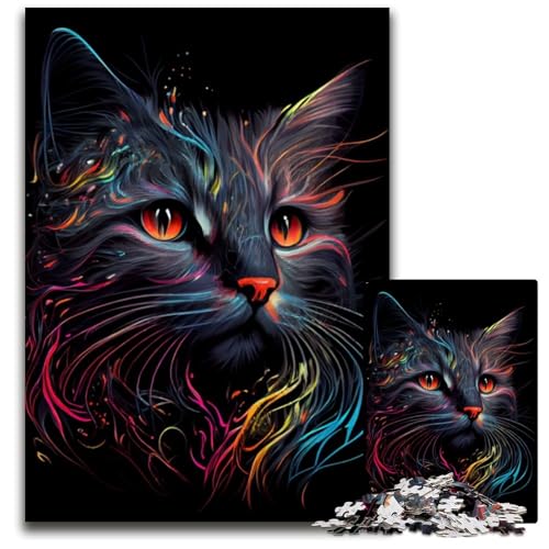 Puzzle für Erwachsene, 1000 Teile, abstrakte Katze, surreal, Holzpuzzle für Erwachsene, Denkspiel für Teenager und Familieninteraktion, 50x75cm Puzzle für Erwachsene, 1000 Teile, abstrakte Katze, surreal, Holzpuzzle für Erwachsene, Denkspiel für Teenager und Familieninteraktion, 50x75cm von XHAXING