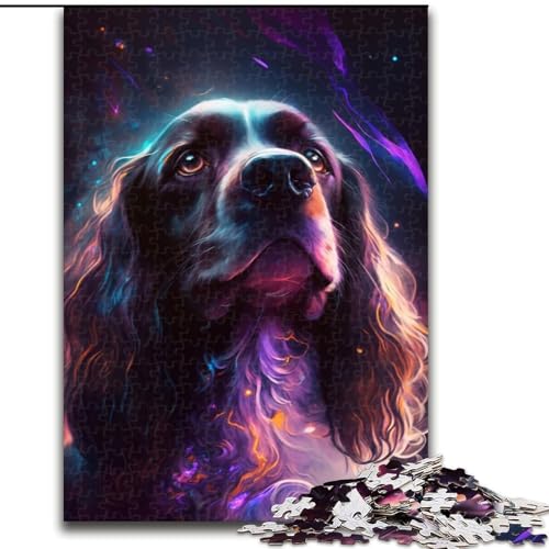 Puzzle für Erwachsene, 1000 Teile, bunter Blitzhund, aus Holz, anspruchsvolles Denkspiel für Teenager, Spaß für den Familienspielabend, 1000 Teile(50x75cm) von XHAXING