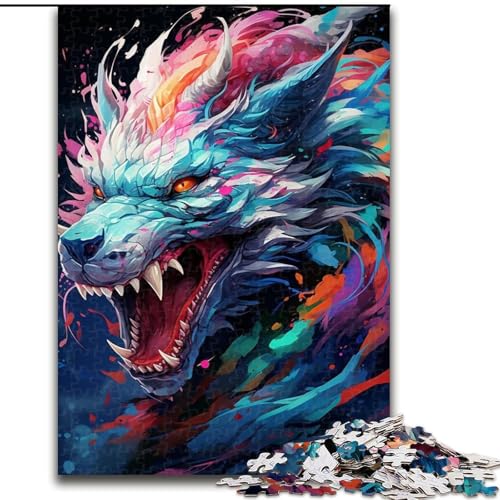 Puzzle für Erwachsene, 1000 Teile, buntes Graffiti-Puzzle mit fliegendem Drachen, aus Pappe, ideales Weihnachts- oder Geburtstagsgeschenk, Partyspiel-Spielzeug, 1000 Teile(26x38cm) von XHAXING