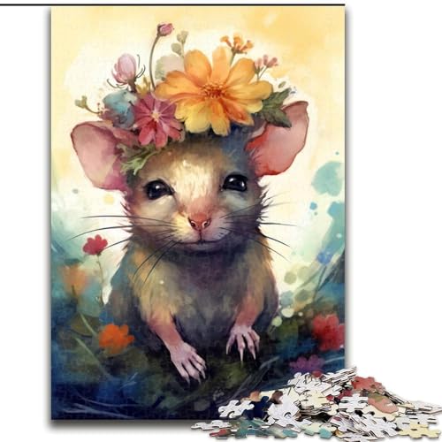 Puzzle für Erwachsene, 1000 Teile, buntes Maus-Baby-Puzzle aus Pappe, Weihnachten, Halloween, Ostern, Neujahr, 1000 Teile(26x38cm) von XHAXING