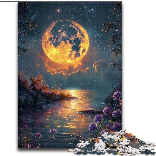 Puzzle für Erwachsene, 1000 Teile, buntes Mond-Puzzle aus Holz, anspruchsvolles Denkspiel für Teenager, unterhaltsames interaktives Spiel für die ganze Familie, 1000 Teile(50x75cm) von XHAXING
