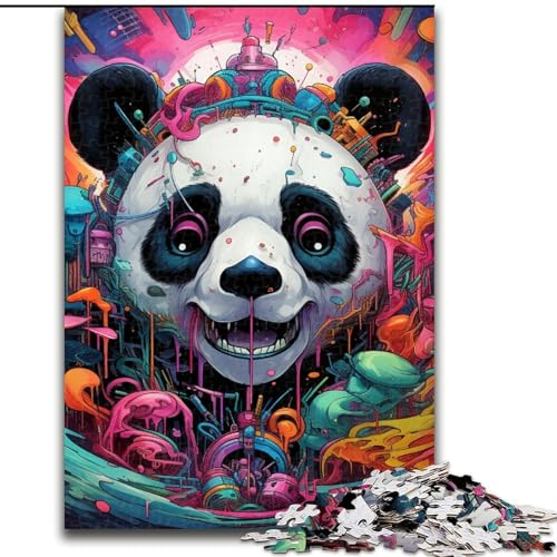 Puzzle für Erwachsene, 1000 Teile, buntes Tier-Panda-Puzzle aus Holz, interaktives Familienspiel, Denksport-Geschenk, Lernspielzeug, 1000 Teile(50x75cm) von XHAXING