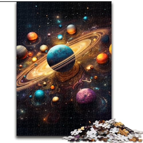 Puzzle für Erwachsene, 1000 Teile, buntes Universum-Puzzle aus Holz, entspannende Unterhaltung, Heimdekoration, 1000 Teile(50x75cm) von XHAXING