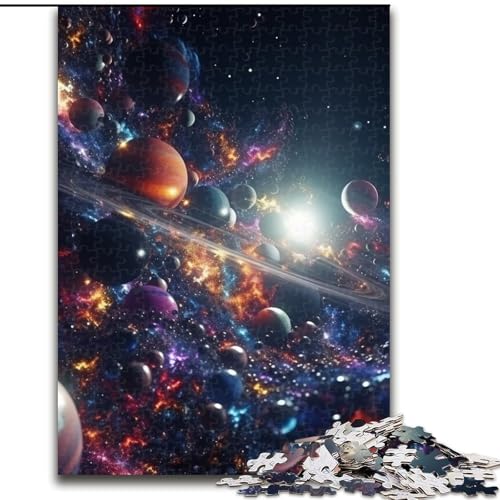 Puzzle für Erwachsene, 1000 Teile, buntes Universum-Puzzle aus Pappe, interaktives Familienspiel, Denksportgeschenk, Lernspielzeug, 1000 Teile(26x38cm) von XHAXING