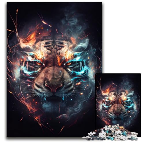 Puzzle für Erwachsene, 1000 Teile, elektrischer Energietiger, Holzpuzzle für Erwachsene, Denkspiel für Teenager und Familieninteraktion, 50x75cm Puzzle für Erwachsene, 1000 Teile, elektrischer Energietiger, Holzpuzzle für Erwachsene, Denkspiel für Teenager und Familieninteraktion, 50x75cm von XHAXING
