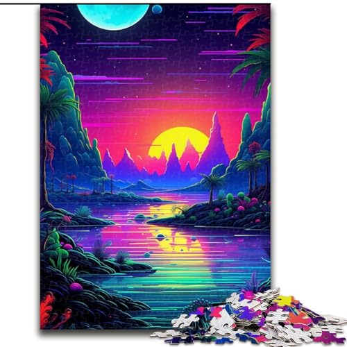 Puzzle für Erwachsene, 1000 Teile, farbenfrohe Neon-Sonnenuntergänge, aus Holz, anspruchsvolles Denkspiel für Teenager, unterhaltsames interaktives Spiel für die ganze Familie, 1000 Teile(50x75cm) Puzzle für Erwachsene, 1000 Teile, farbenfrohe Neon-Sonnenuntergänge, aus Holz, anspruchsvolles Denkspiel für Teenager, unterhaltsames interaktives Spiel für die ganze Familie, 1000 Teile(50x75cm) von XHAXING