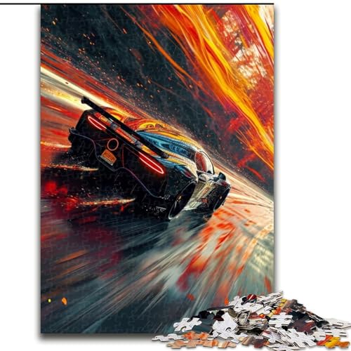 Puzzle für Erwachsene, 1000 Teile, farbenfrohes, Cooles Sportwagen-Puzzle aus Holz, Geschenkidee für die Feiertage, humorvolle Kunstwerke, detaillierte Kunstwerke, 1000 Teile(50x75cm) von XHAXING